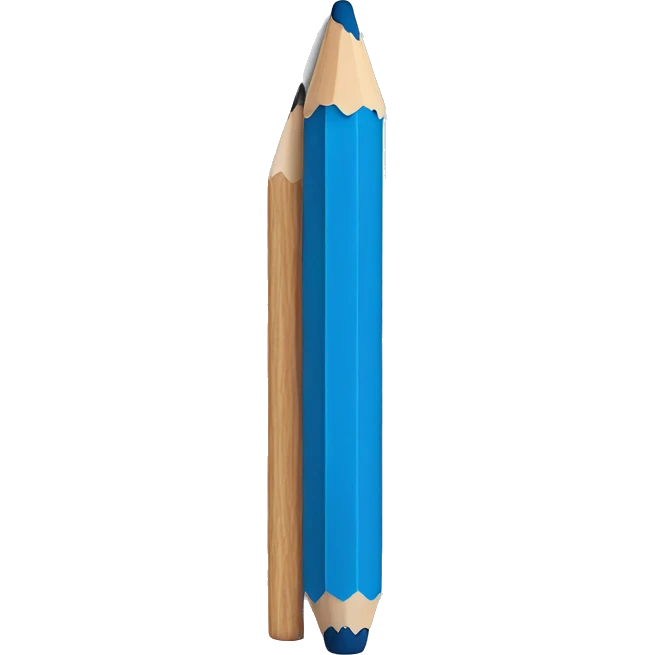 Blue pencil  emoji