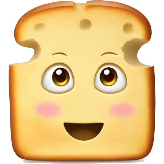one yuca bread with face emoji