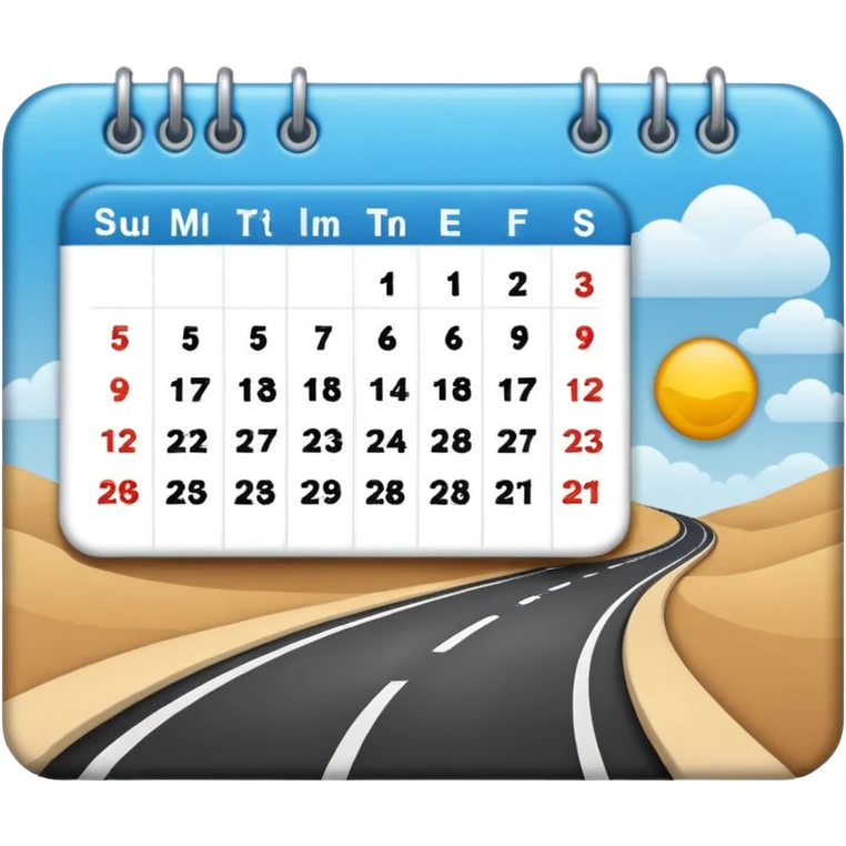 represent travel time between calendar events. It should imply “in transit” or “commuting,”  emoji