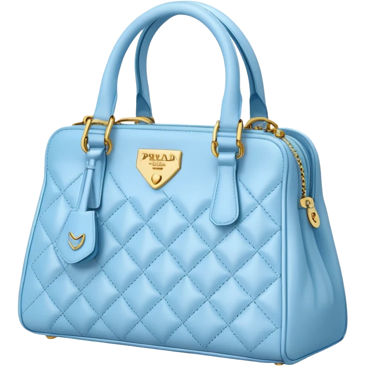 Light blue Prada purse emoji
