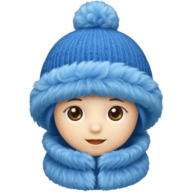 blue fluffy hat(just hat) emoji