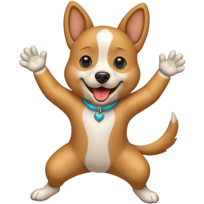 Dog dancing emoji