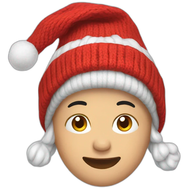 christmas beanie emoji