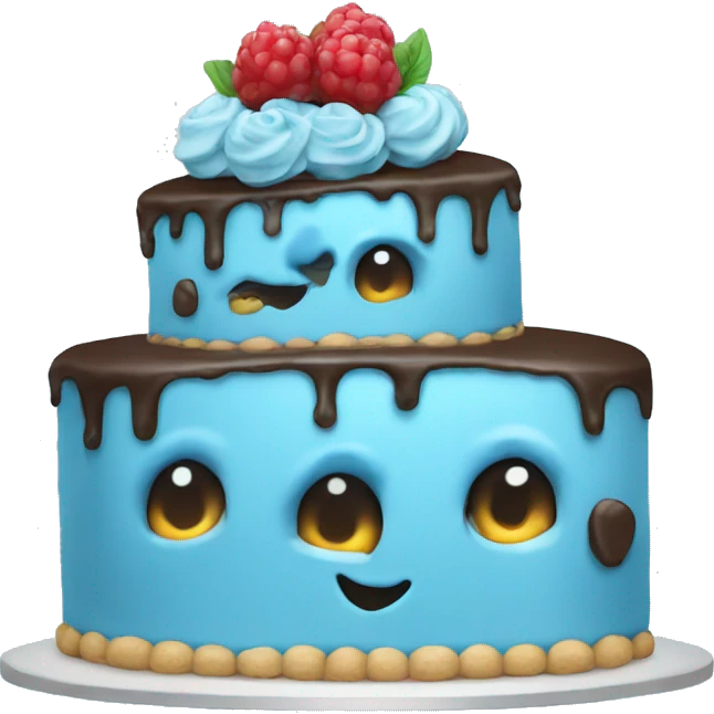 Blue cake emoji