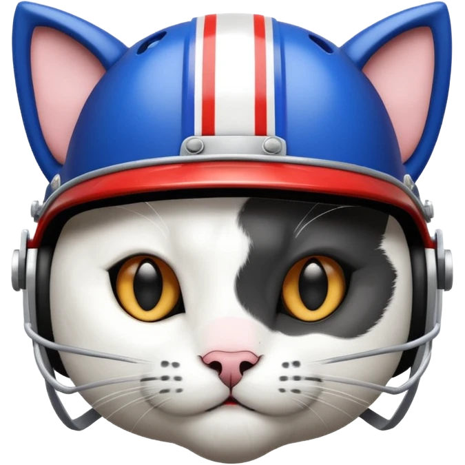 buffalo bills helmet on black and white cat emoji