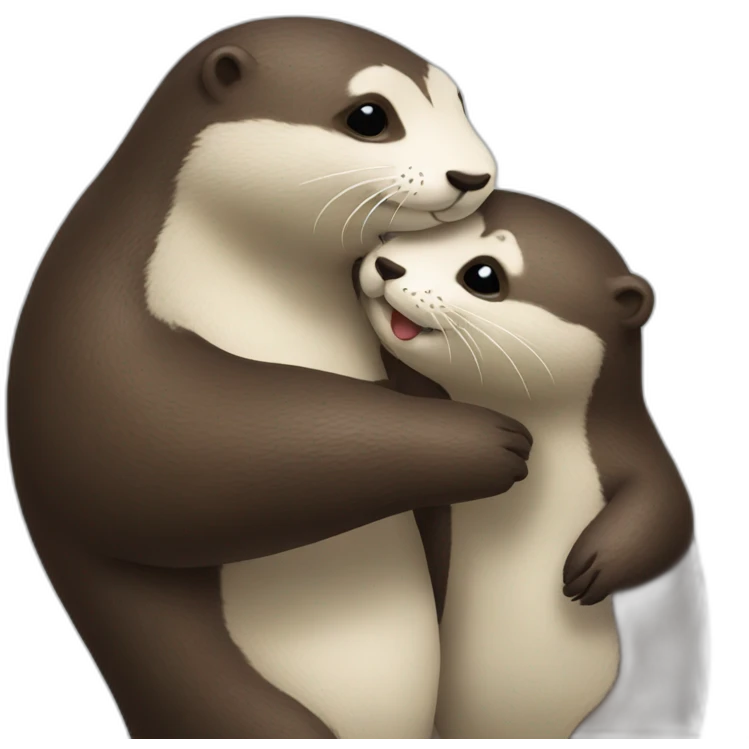 Kiss hug otter emoji