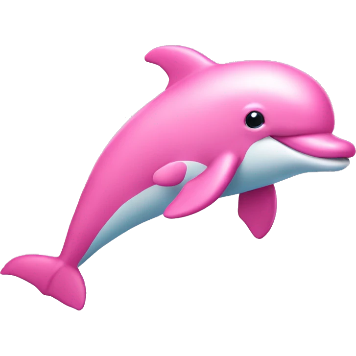 pink dolphin with a bow emoji