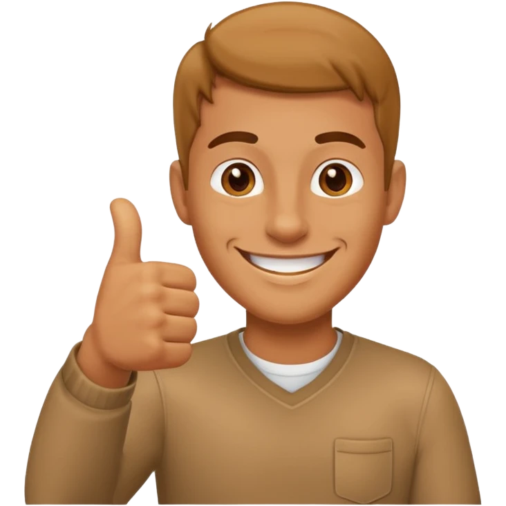 man giving a thumbs-up emoji