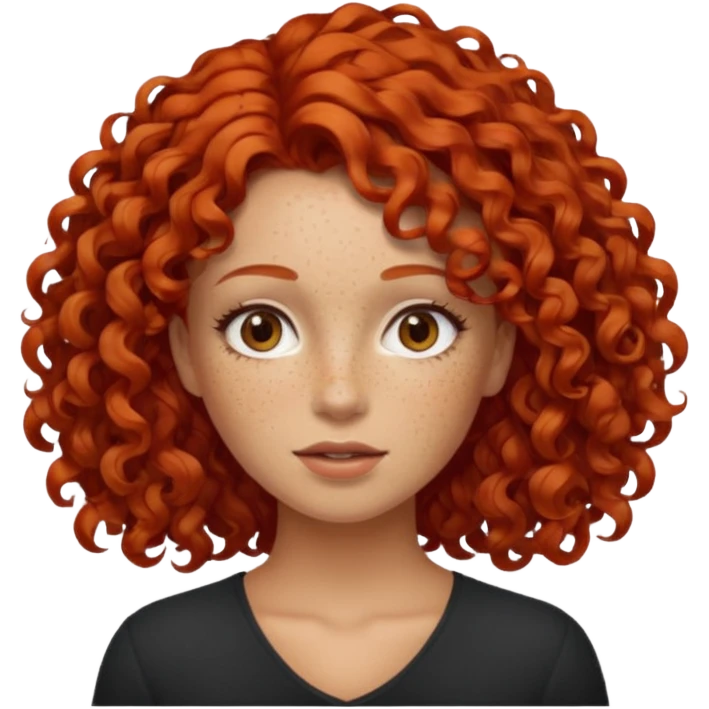 female curly red hair emoji