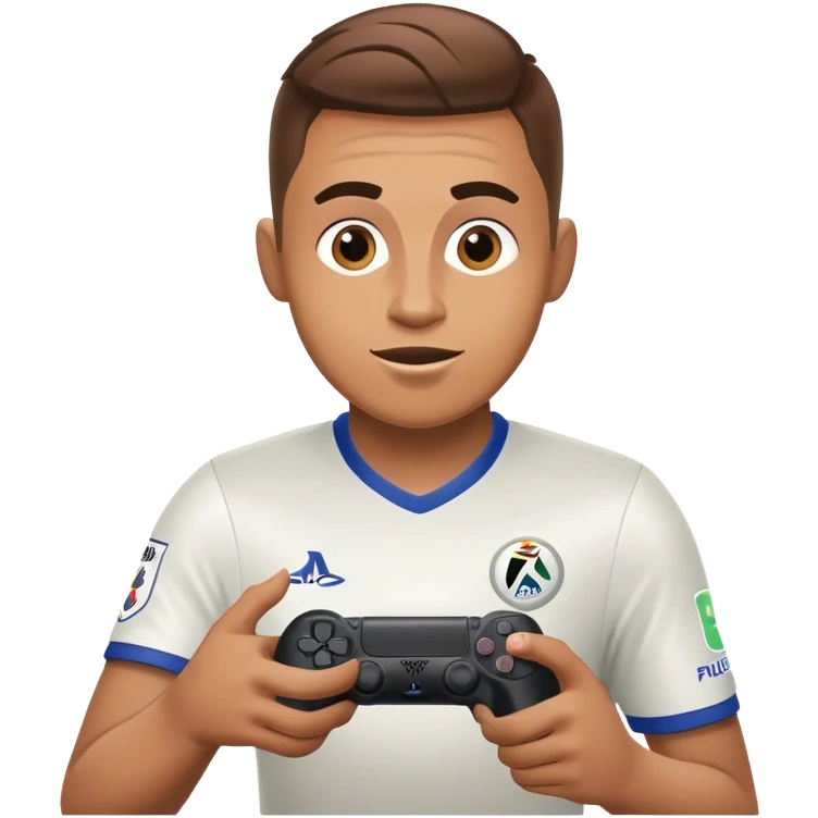 guy playing fifa on the playstation emoji