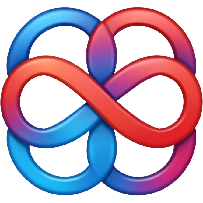 Devops   logo infinty with blue red combo  emoji