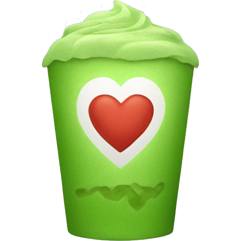 Matcha with heart emoji