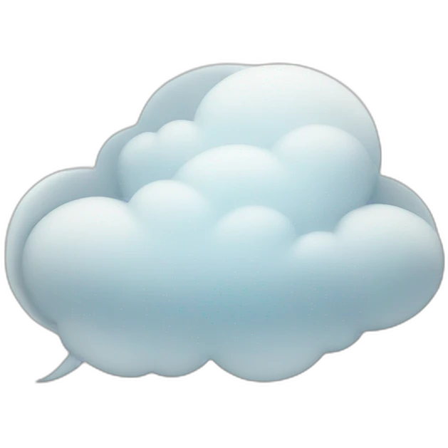 speech balloon shaped like a cloud emoji