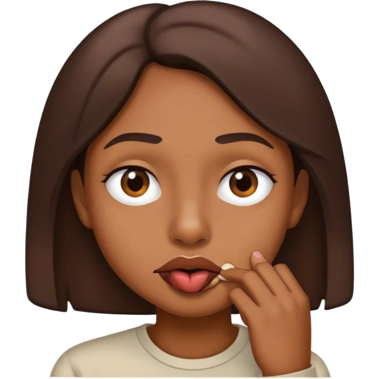 lip biting emoji emoji