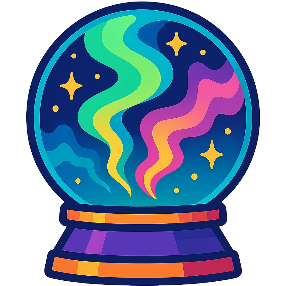 aurora crystal ball emoji