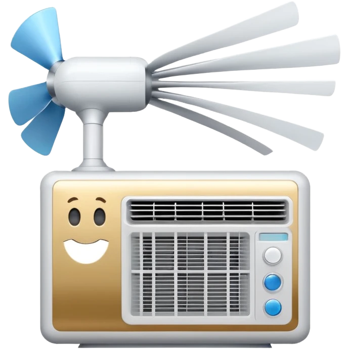 air conditioner with a fan emoji