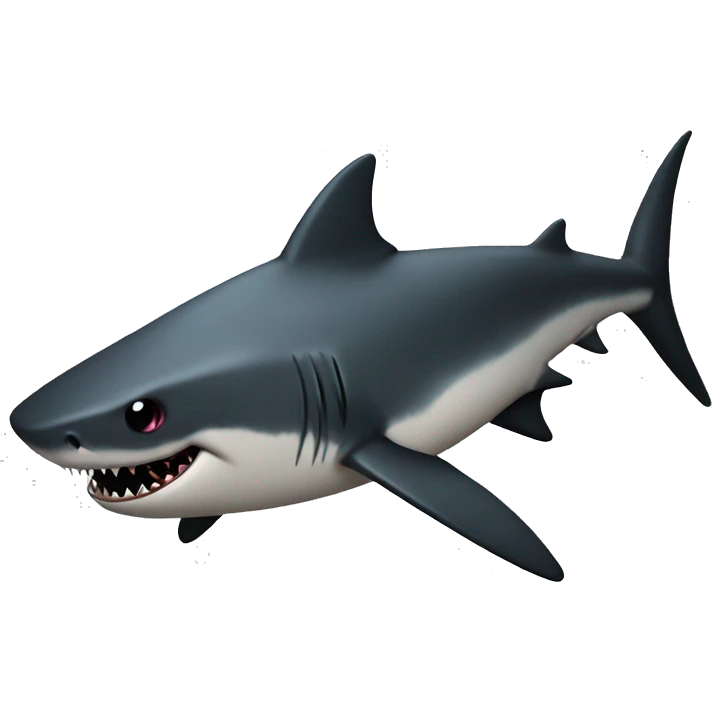 goth shark emoji