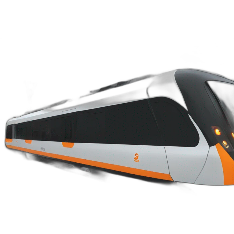 Stadler flirt train black with orange accent emoji