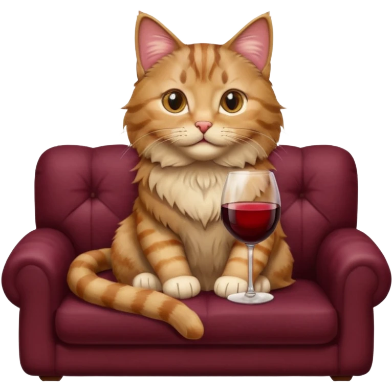 Cats On A Couch With Wine emoji