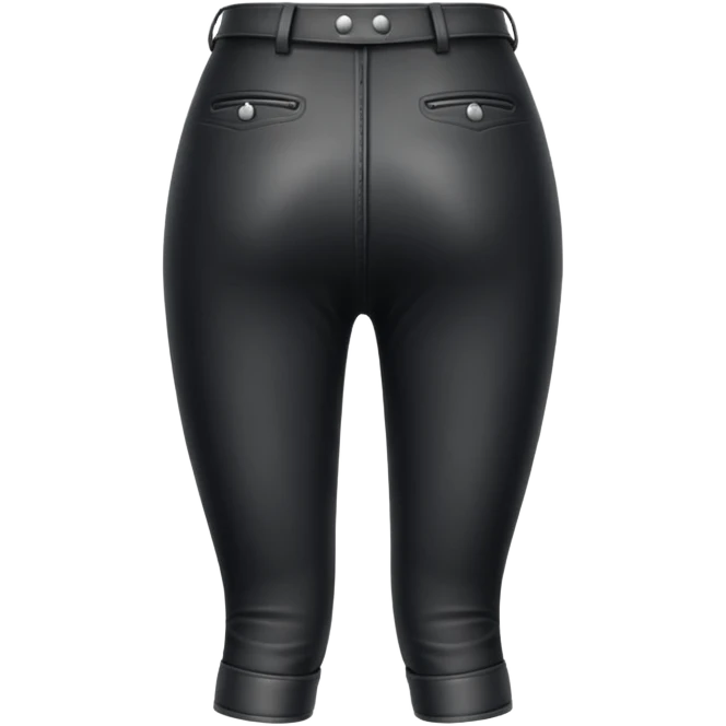Pantalones de montar (breeches) negros por detras emoji