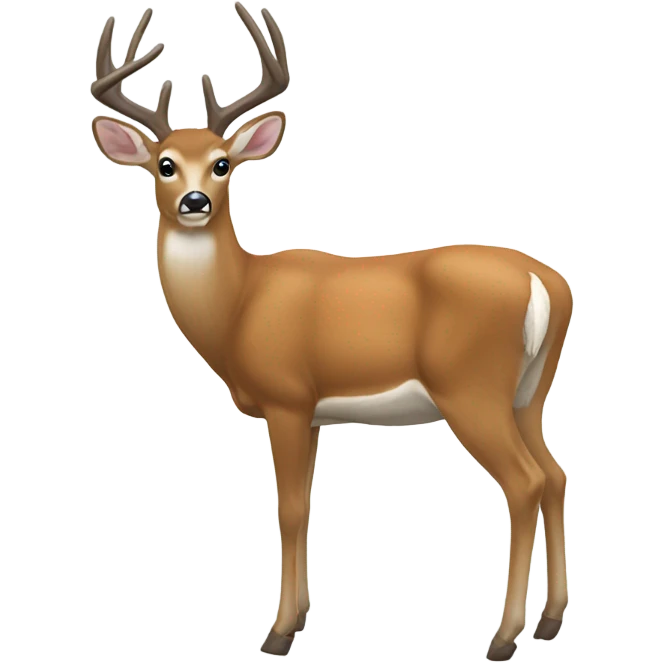 Whitetail deer emoji