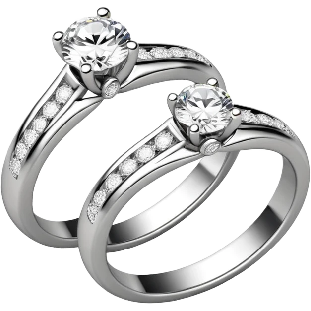 Two engagement rings entangled emoji