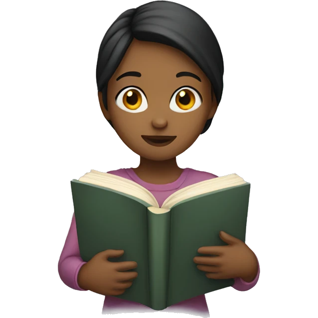 Girl with a book emoji