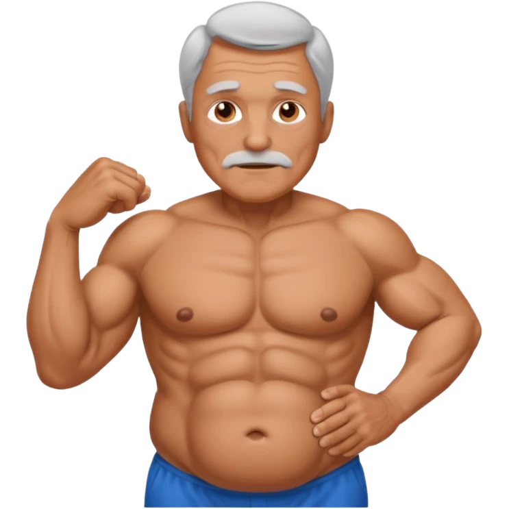 Grandpa that has muscles and is pregnant emoji