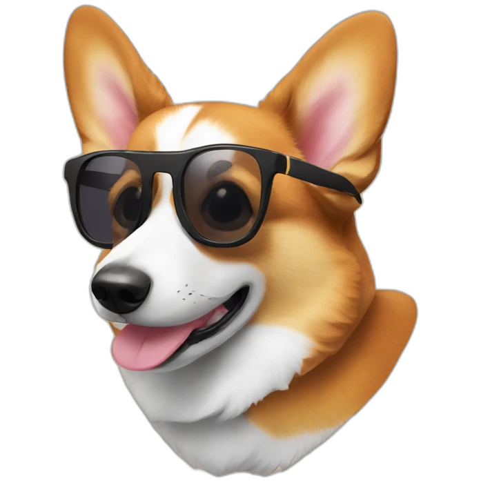 corgi with sunglasses emoji
