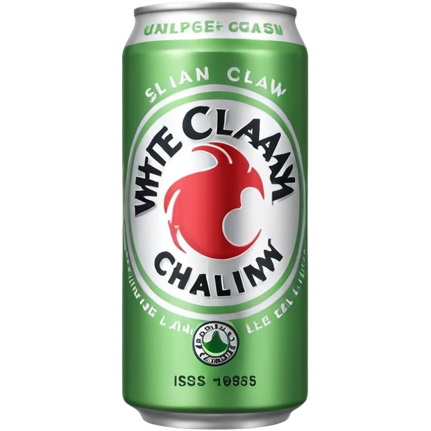 A skinny slim can of white claw alcohol with green label like real white claw emoji