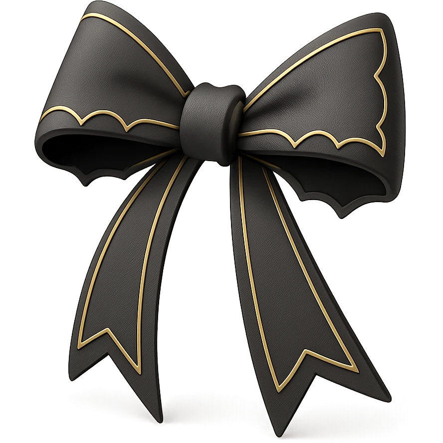 pink gothic bow emoji