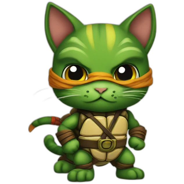 Ninja turtle cat emoji