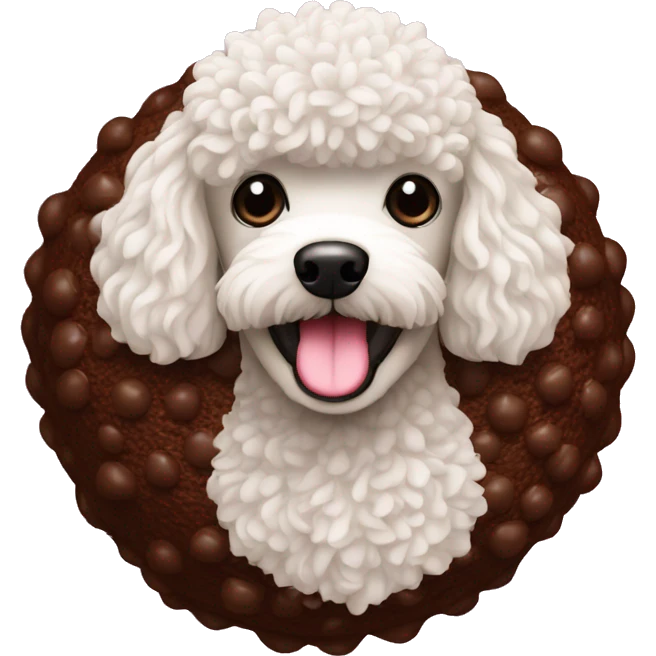 a brigadeiro with a poodle on top emoji