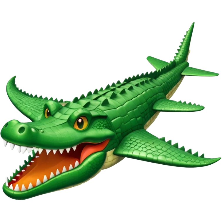 Avión con cara de cocorilo emoji