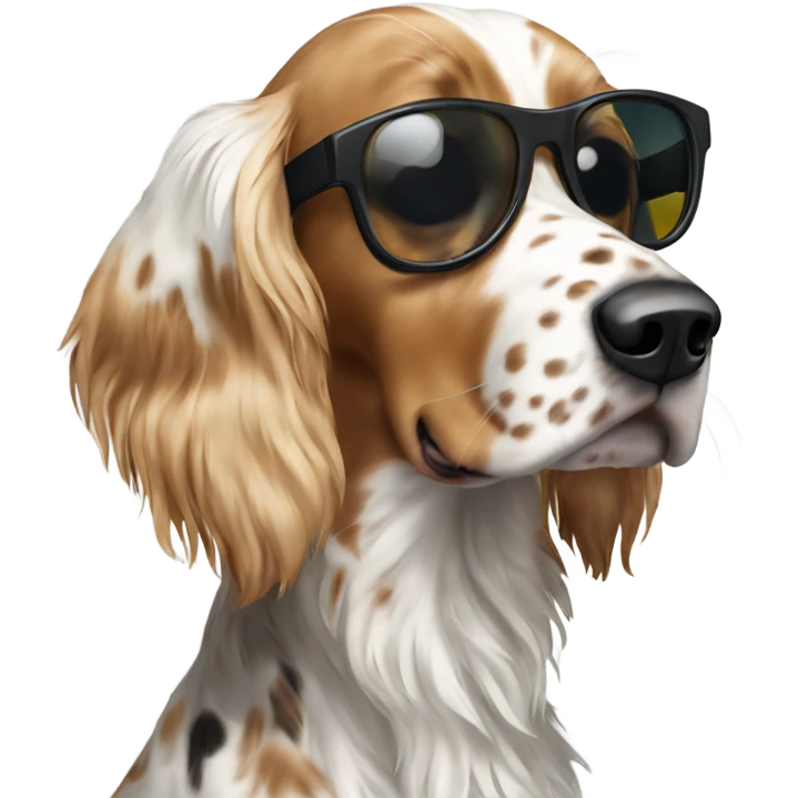 English setter with sunglasses  emoji