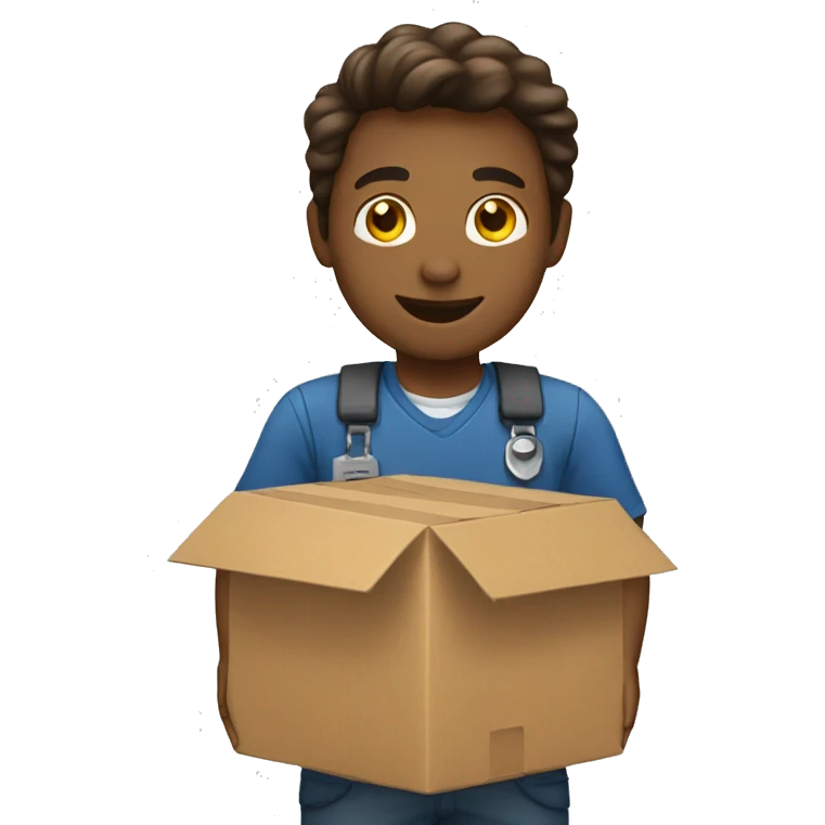 cryimg employee with boxes emoji