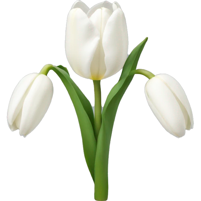 white tulips emoji