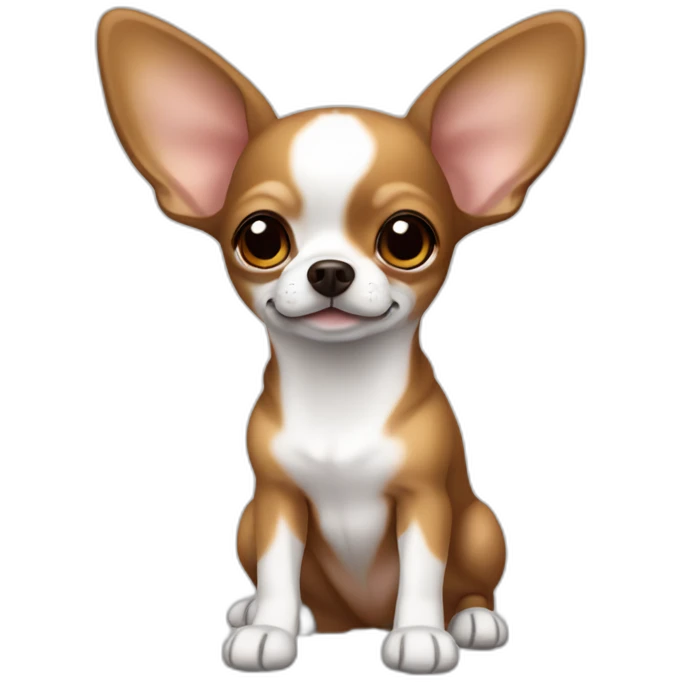 Chihuahua tricoloured brown and light brown  emoji