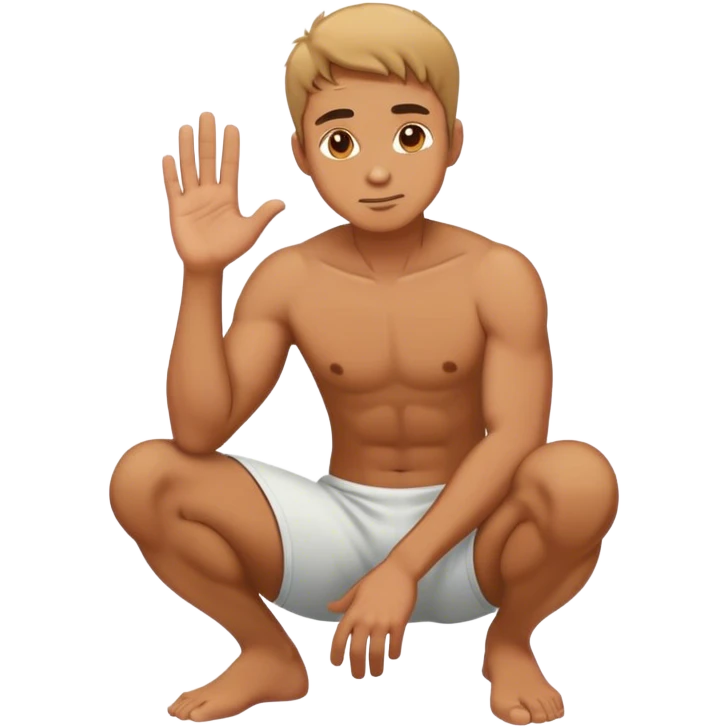 man bring on knees emoji