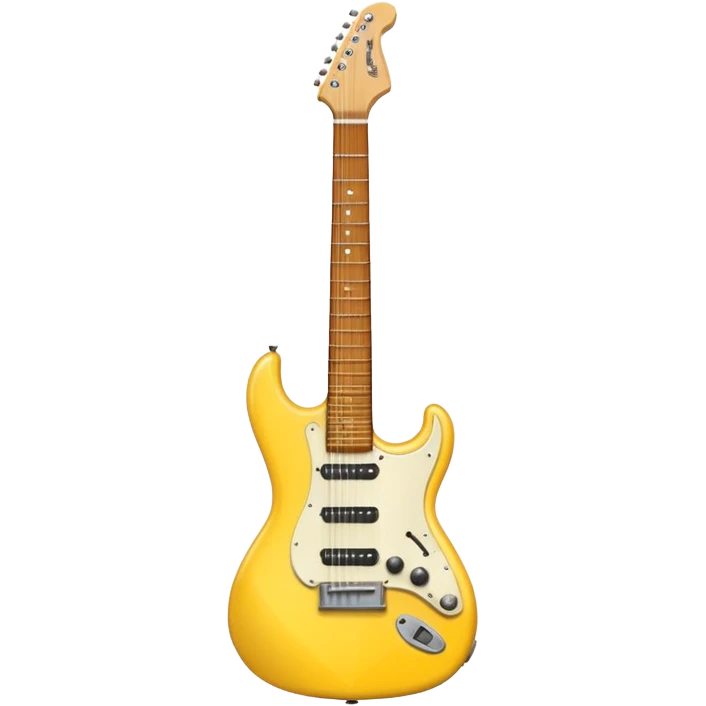 Yellow electric guitar emoji