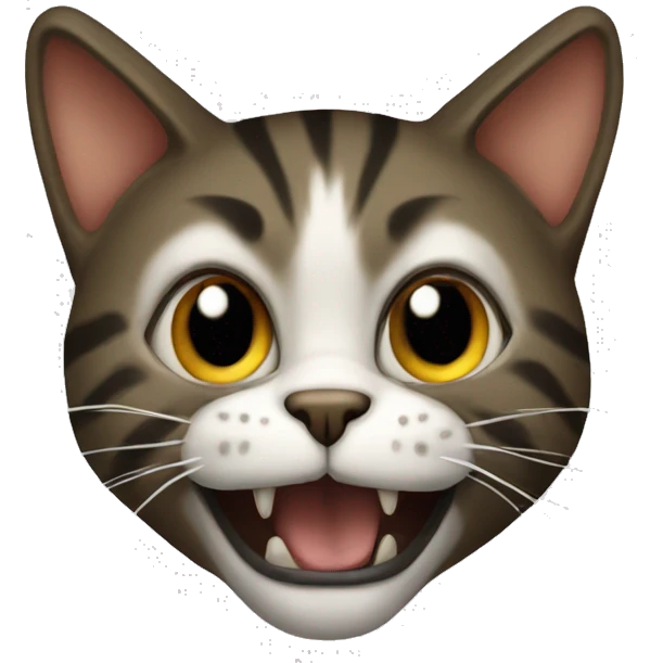 Freaky cat emoji
