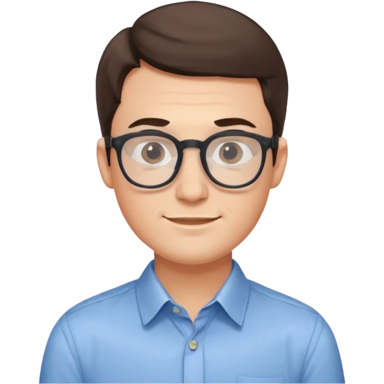 a bespectacled man who works for a tech company emoji