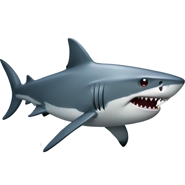Strong shark emoji