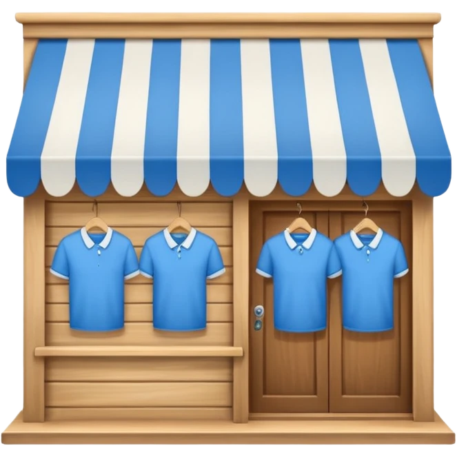 Tienda de ropa azul y blanca emoji