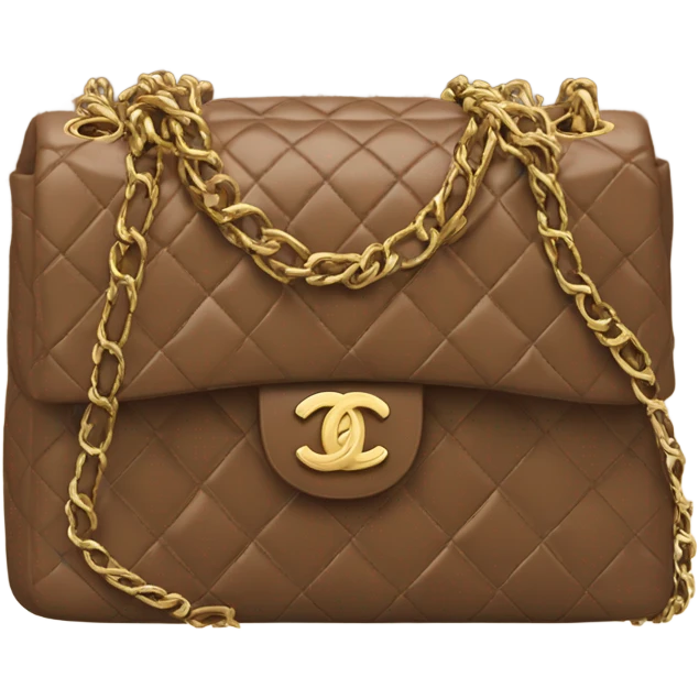 brown Chanel bag emoji