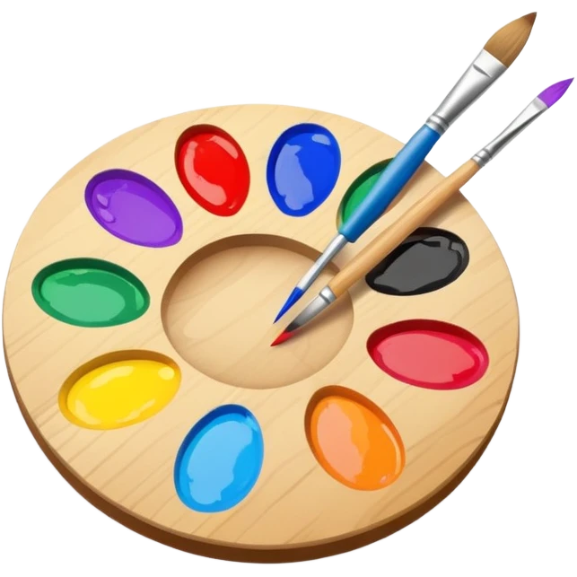 art palette with paintbrush emoji
