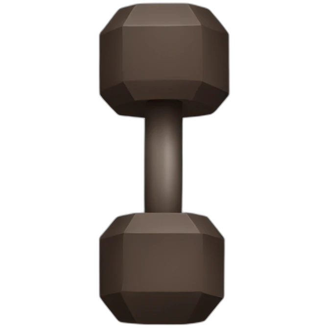 Brown dumbbell emoji