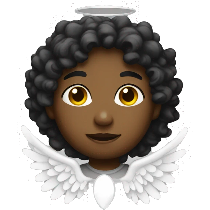 black angel halo emoji
