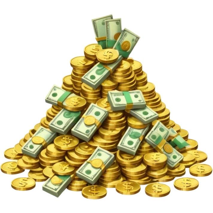 money in a glitter $  emoji