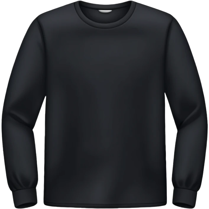 plain isolated black long sleeve shirt emoji